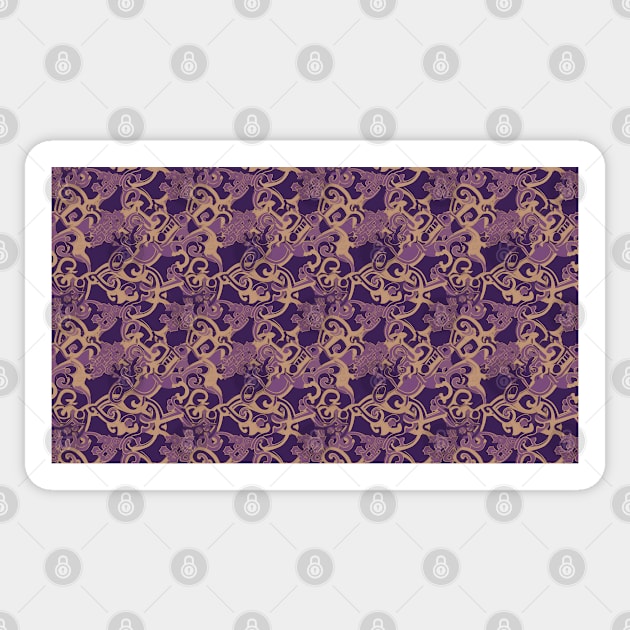 Purple Trendy Pattern V10 Sticker by Family journey with God